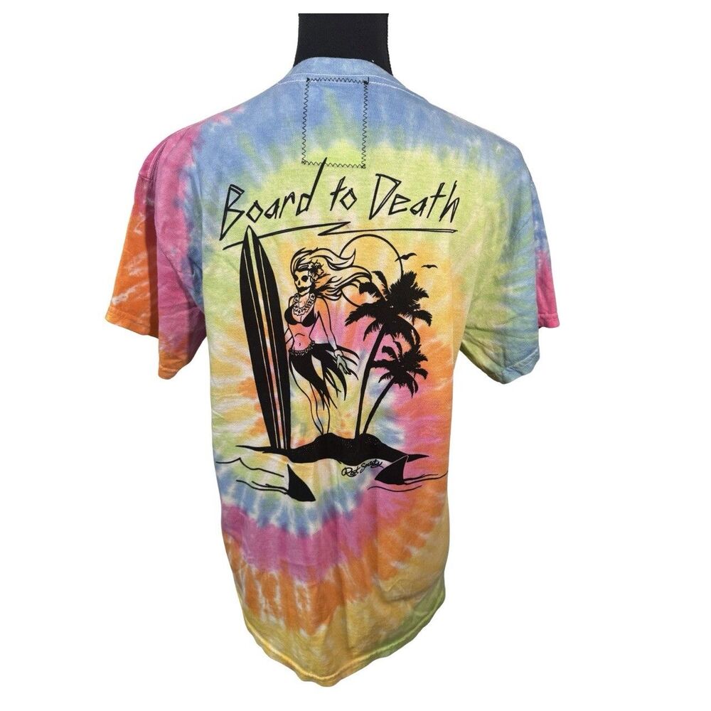 Retro Indie Skater Surfer Beachy Psychedelic Tie Dye Riot Society T-shirt M